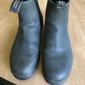 Rustic gray, high tops. Size 5 = 7.5 is